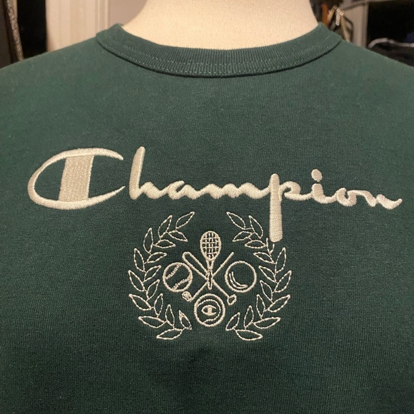 NWT, Men’s Size S Champion Pine Green Short Sleeve Tee W/ Logo Embroidery - Picture 3 of 15